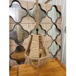 Lighting - Creative Hemp Rope Pendant Cone 120 x 30cm Diameter