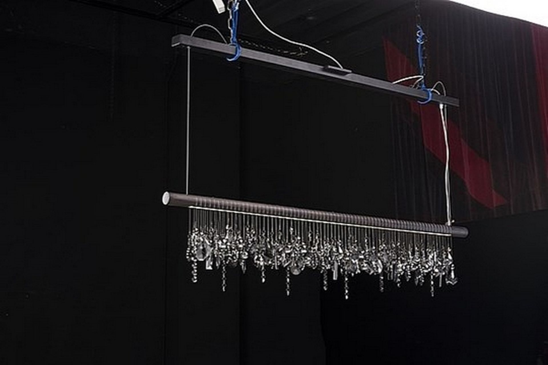 Lighting - Icicle Rectangular Pendant Lighting  Alloy Steel Ebony UK 150x65x30cm RRP £2001