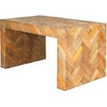 Table - Dancefloor Parquet Oak Desk Created With Reclaimed Edwardian Parquetry Timber The Original