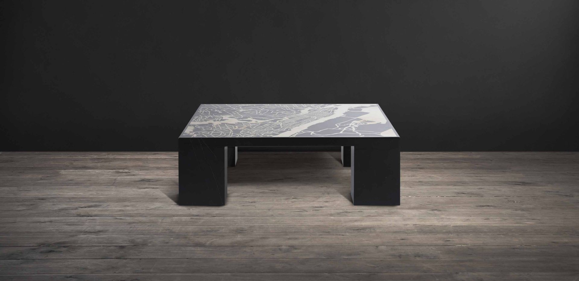 Marble Map Coffee Table New York An engaging, limited edition piece, representing some of the