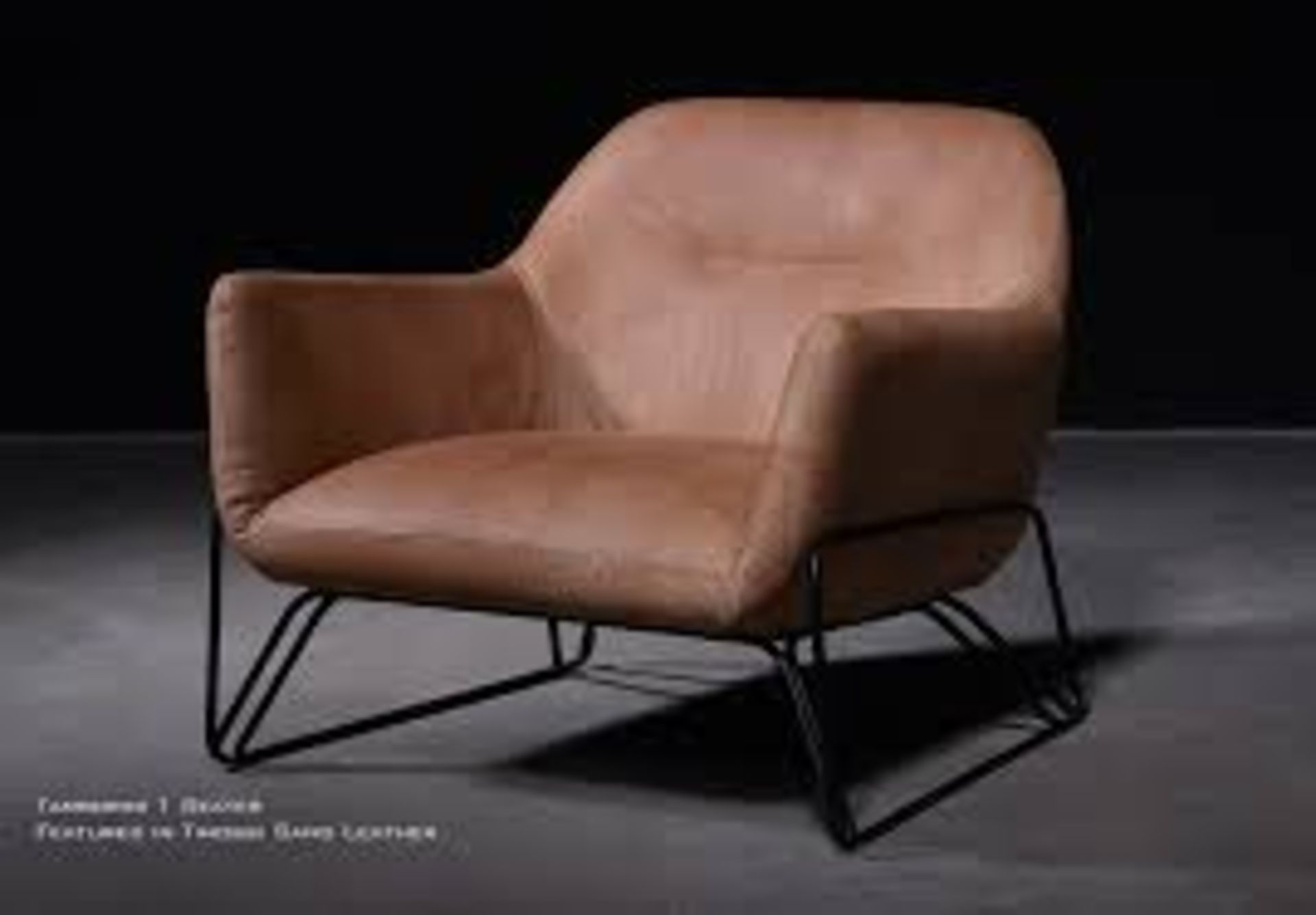 Michael Yeung Tamborini Armchair in Tinossi Carbon Matt Black 80 x 81 x 69 cm RRP £2000