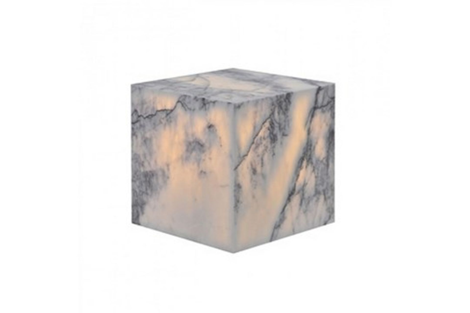 Apollo Moonstone Side Table Alabaster 50 x 50 x 50 cm RRP £1360 - Image 2 of 2