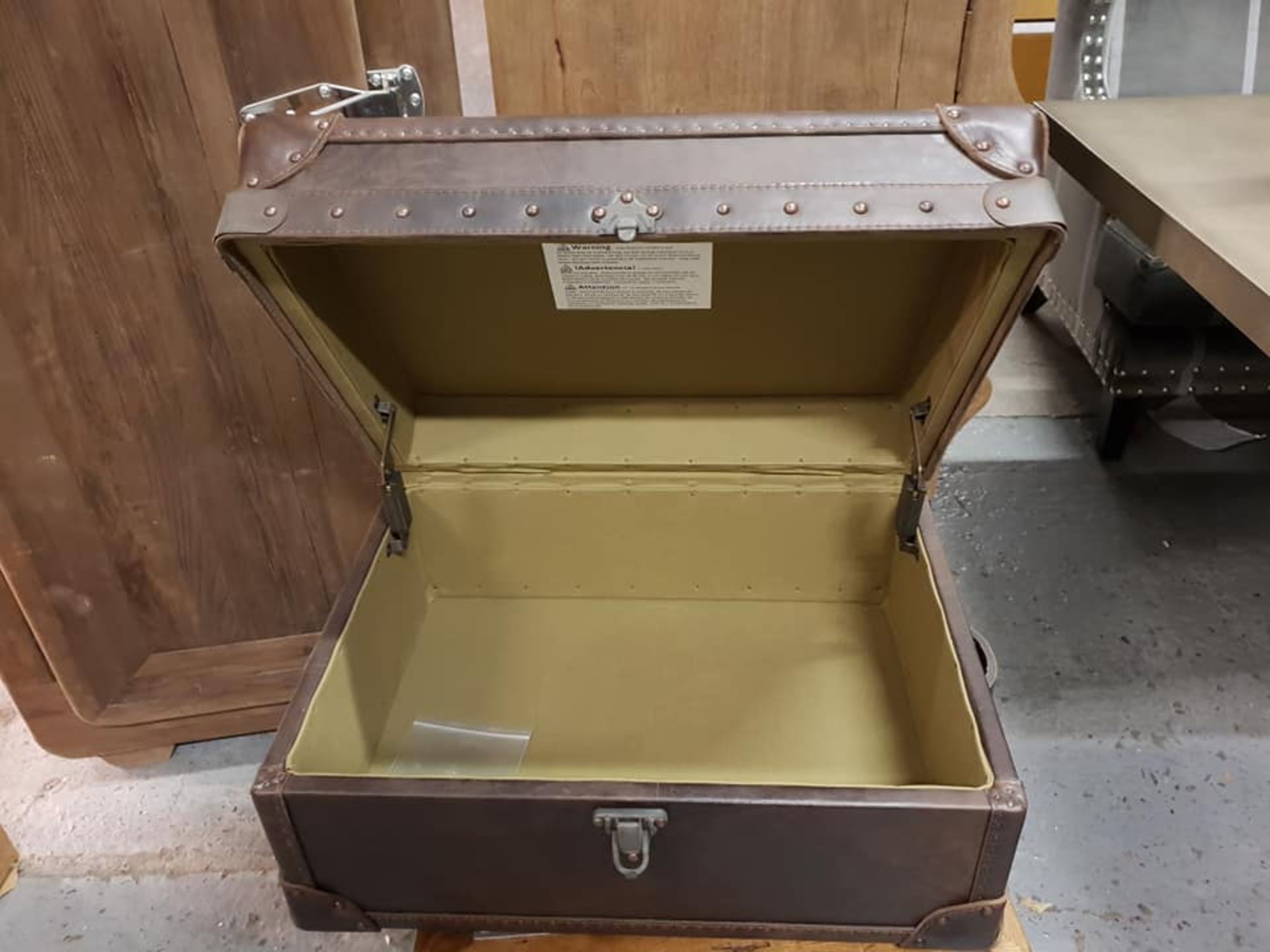 Watson Small Trunk Antique Tobacco Leather 59 x 45 x30cm RRP £840Watson Small Trunk Antique