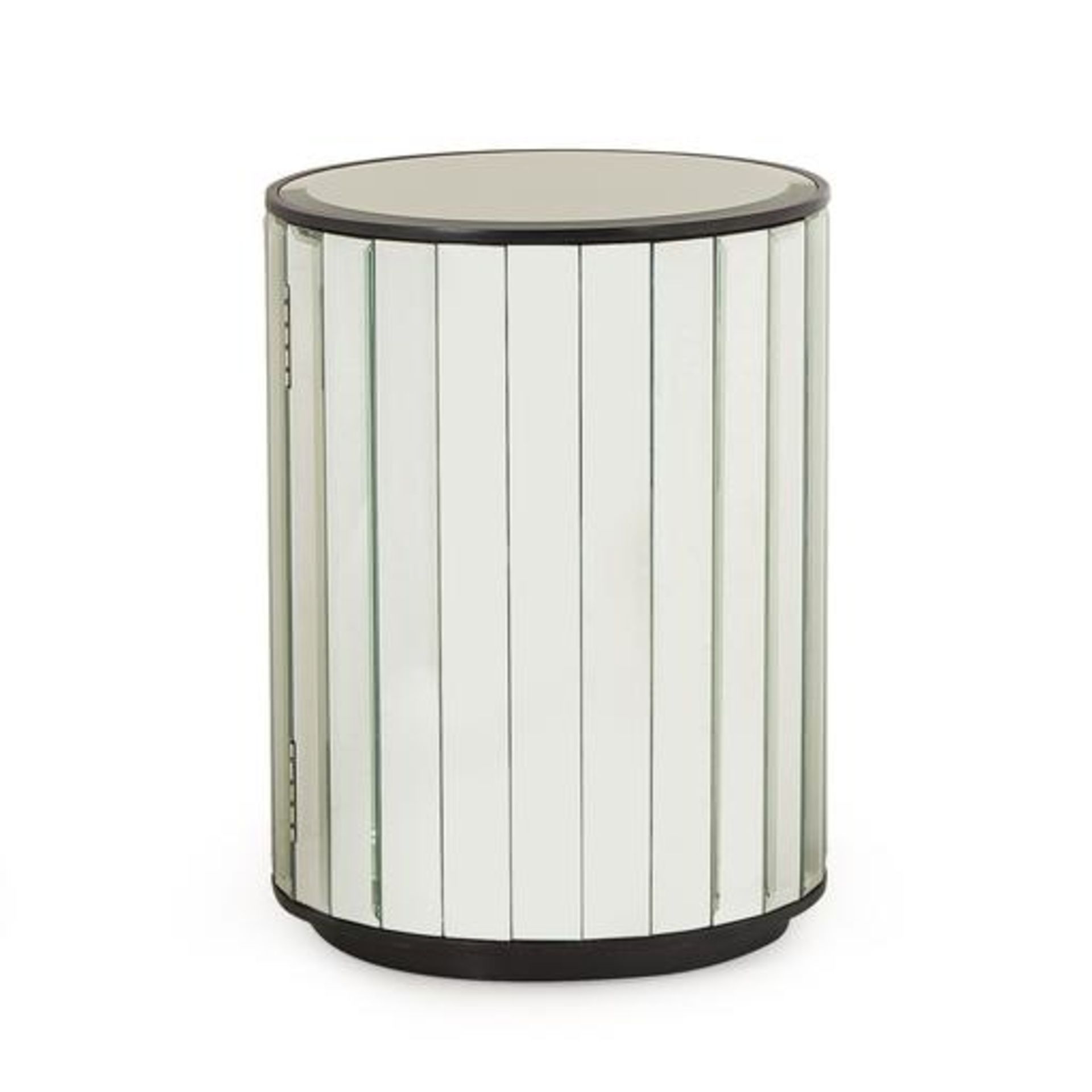 Simone Mirrored Side Table Sleek And Shapely, This Eye-Catching Side Table Features Mirrored Glass