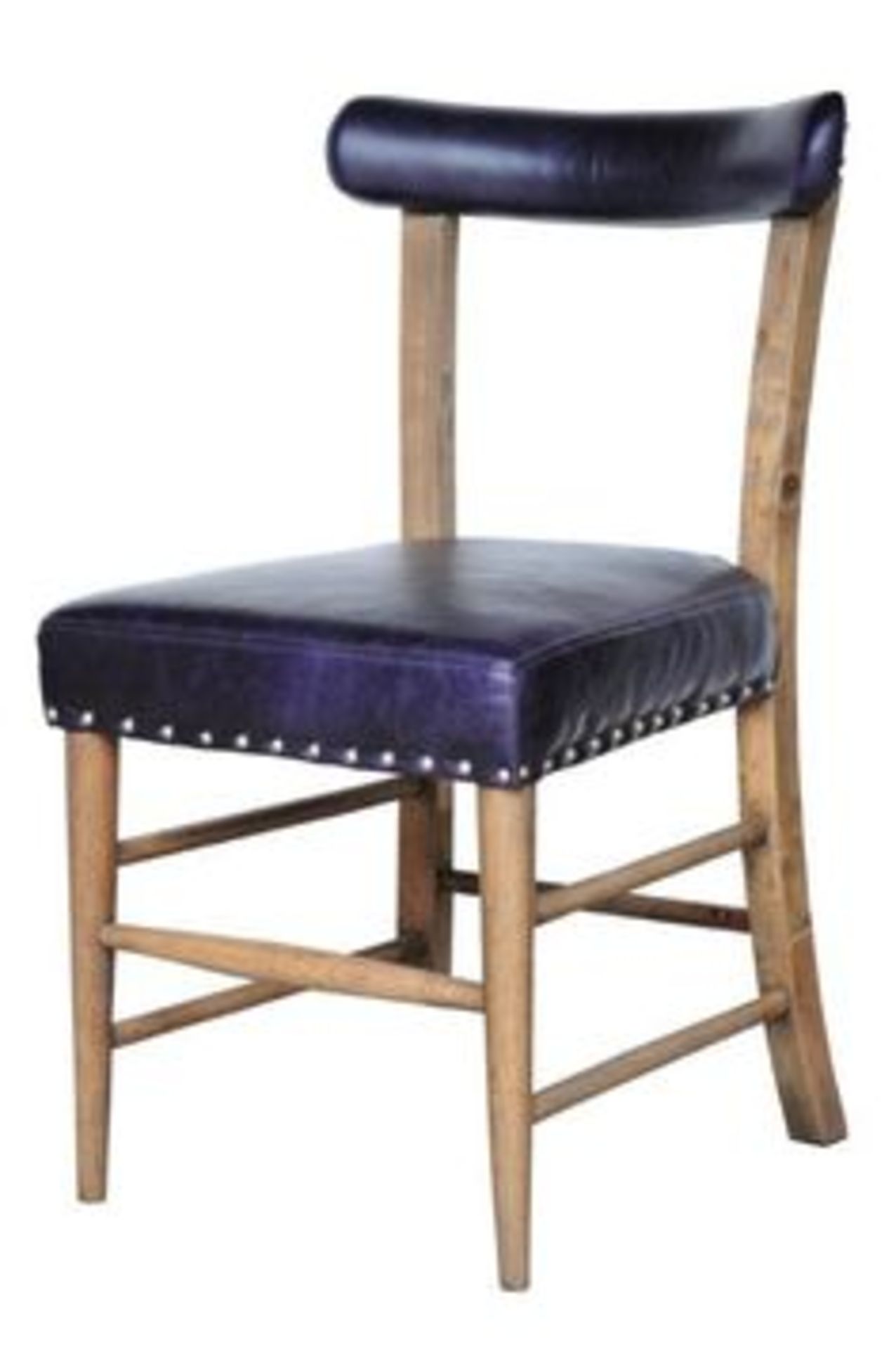 Refectory Dining Chair Library Brown And Weathered Oak 51 X 57 X 87cm RRP £610