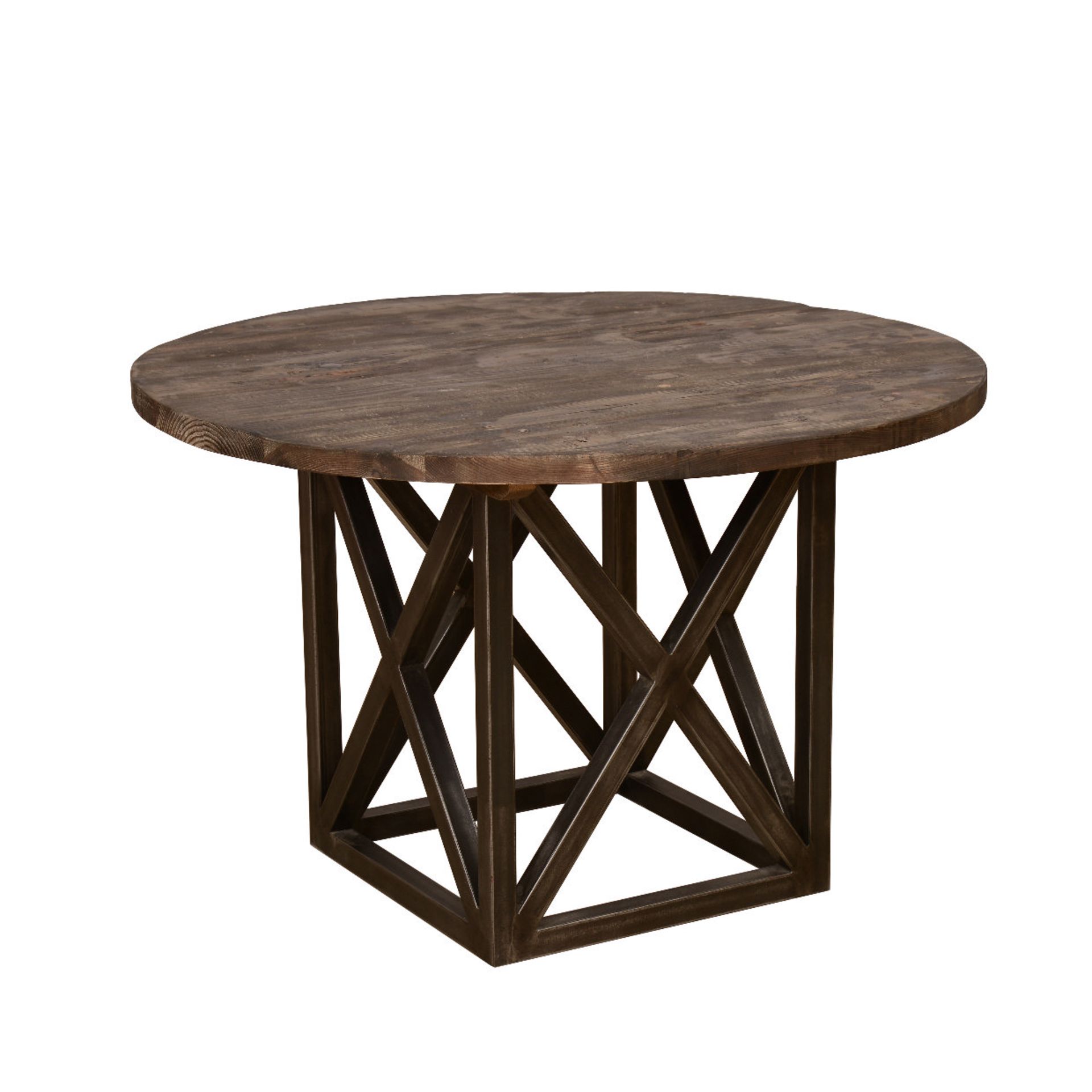 Axel MK2 Round Dining Table 120cm Natural The Axel 120cm Round Dining Table Crosses Old World And - Image 2 of 2