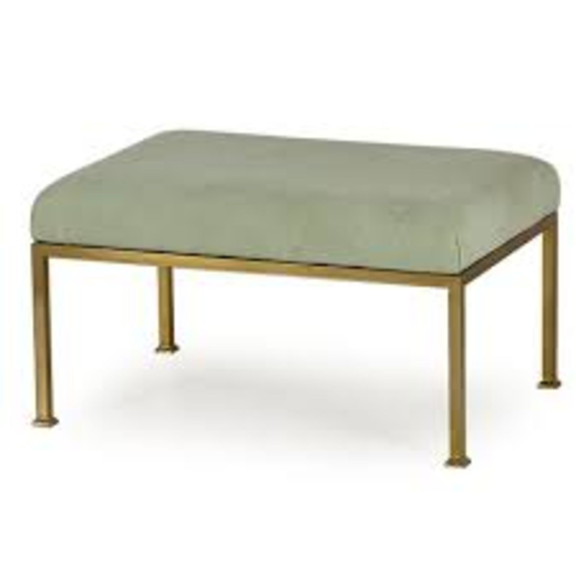 Mighty Nina Celery Ottoman A Versatile Ottoman With A Satin Brass Base And Plush Upholstery 71 x - Image 2 of 2