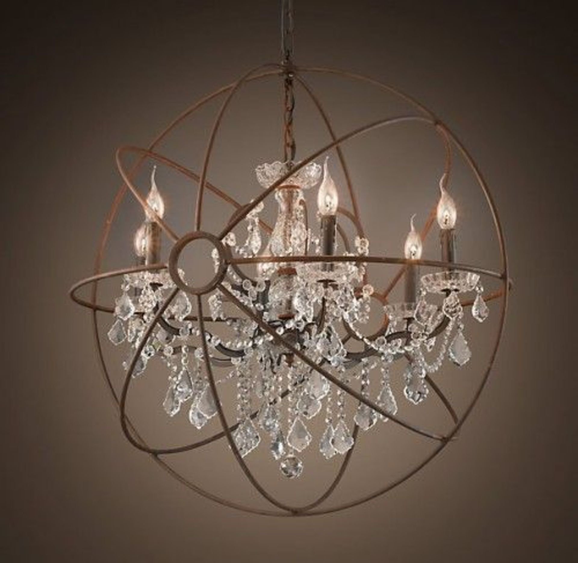 Gyro Crystal Chandelier (UK) Antique Rust The Gyro Crystal Lighting Collection Is Inspired By