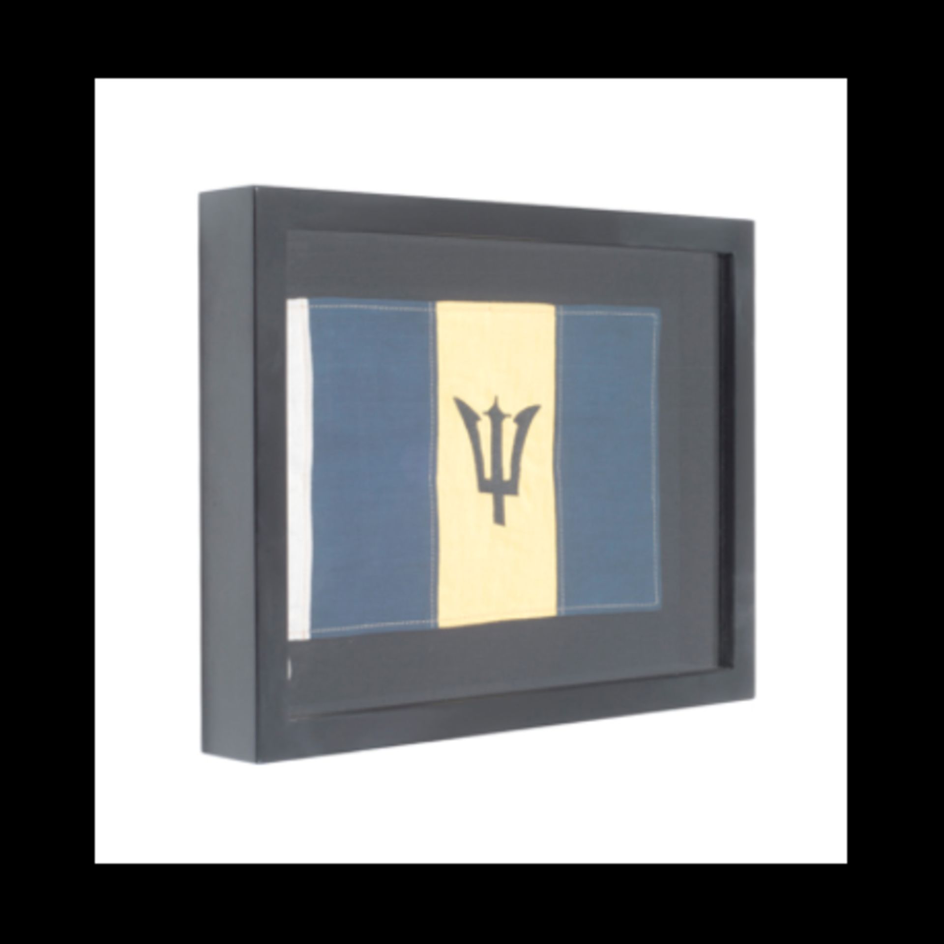 Flag Shadow Box Barbados A Visually Compelling Addition To Any Room With A Bold Graphic Print, Our