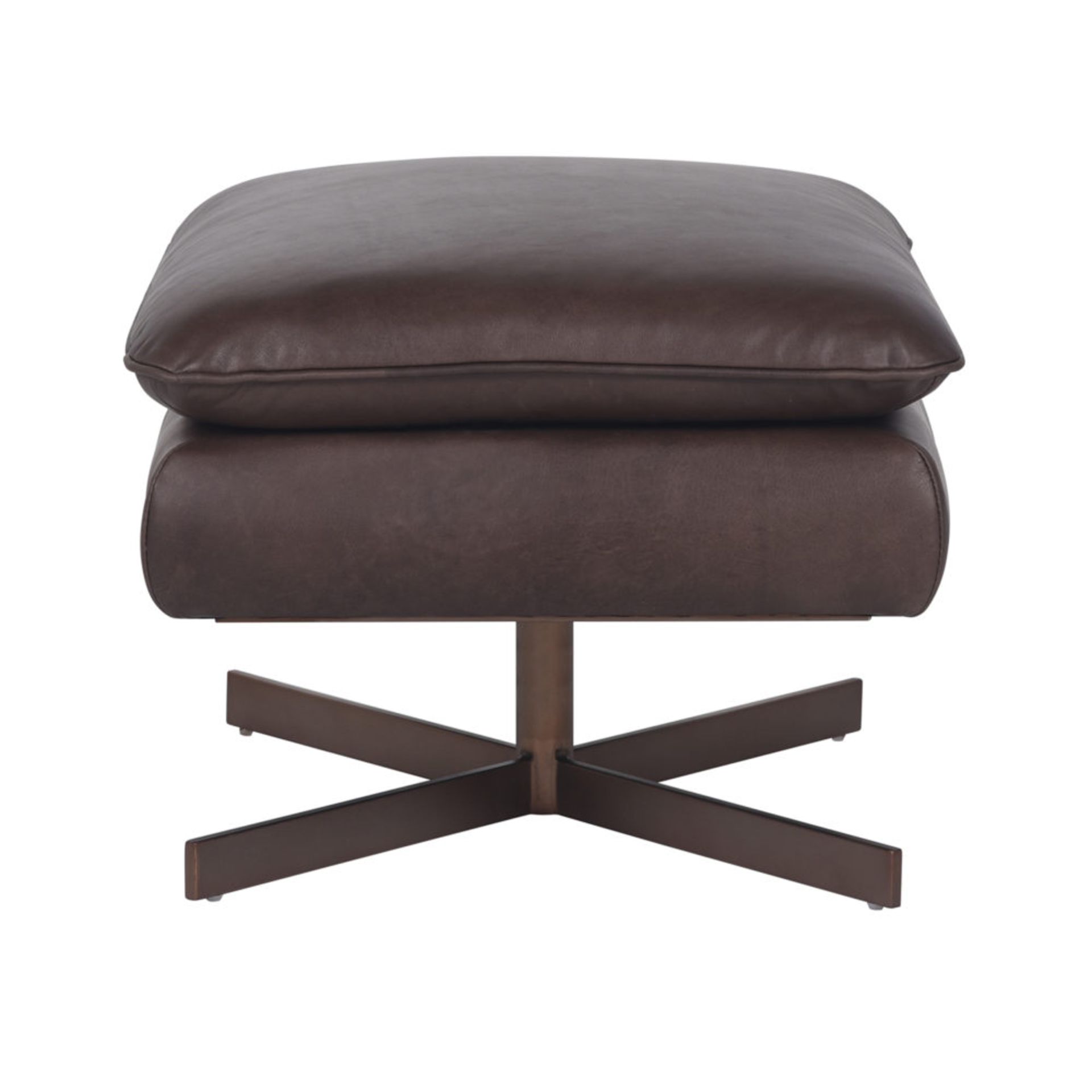 Bleu Nature Waki Footstool – F318 Iroquois Chocolate And Brushed Copper 64 x 55 x 42 cm RRP £1195 - Image 2 of 2