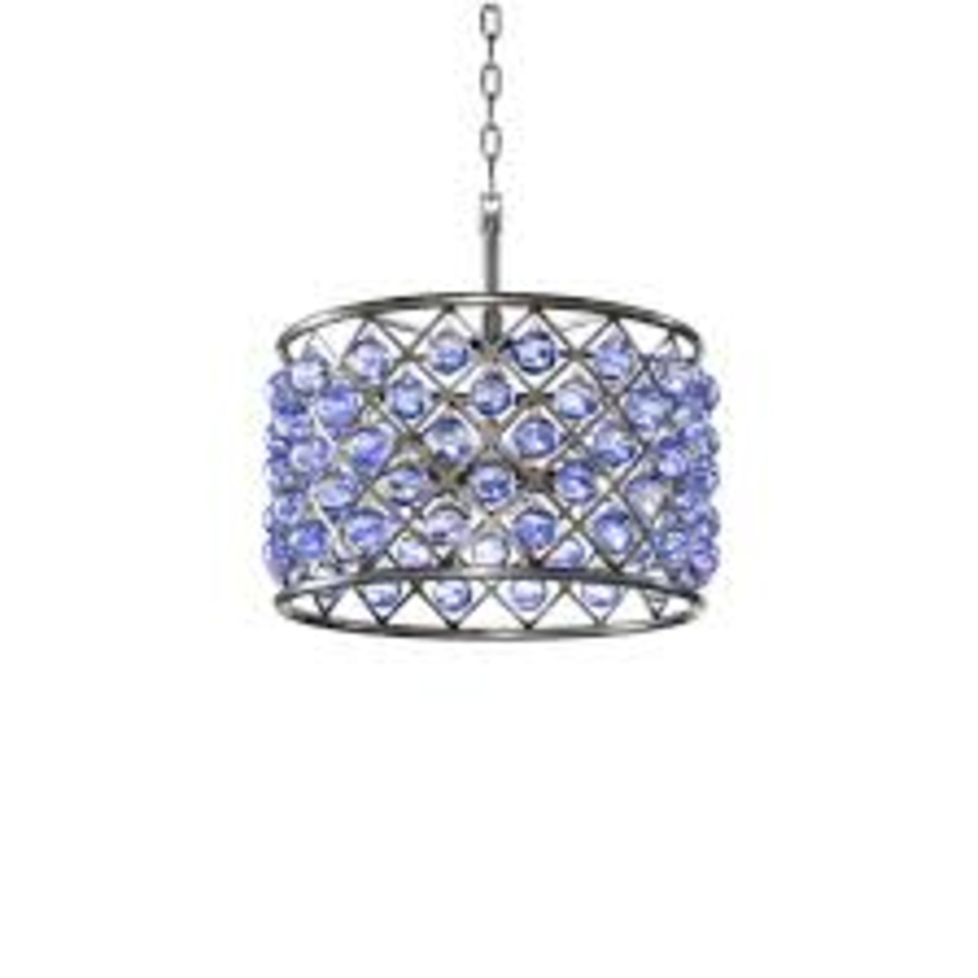 Zig Zag Pendant (UK) Blue & Natural The Zig Zag Collection Features Delicate Spheres Of Optical - Image 2 of 2