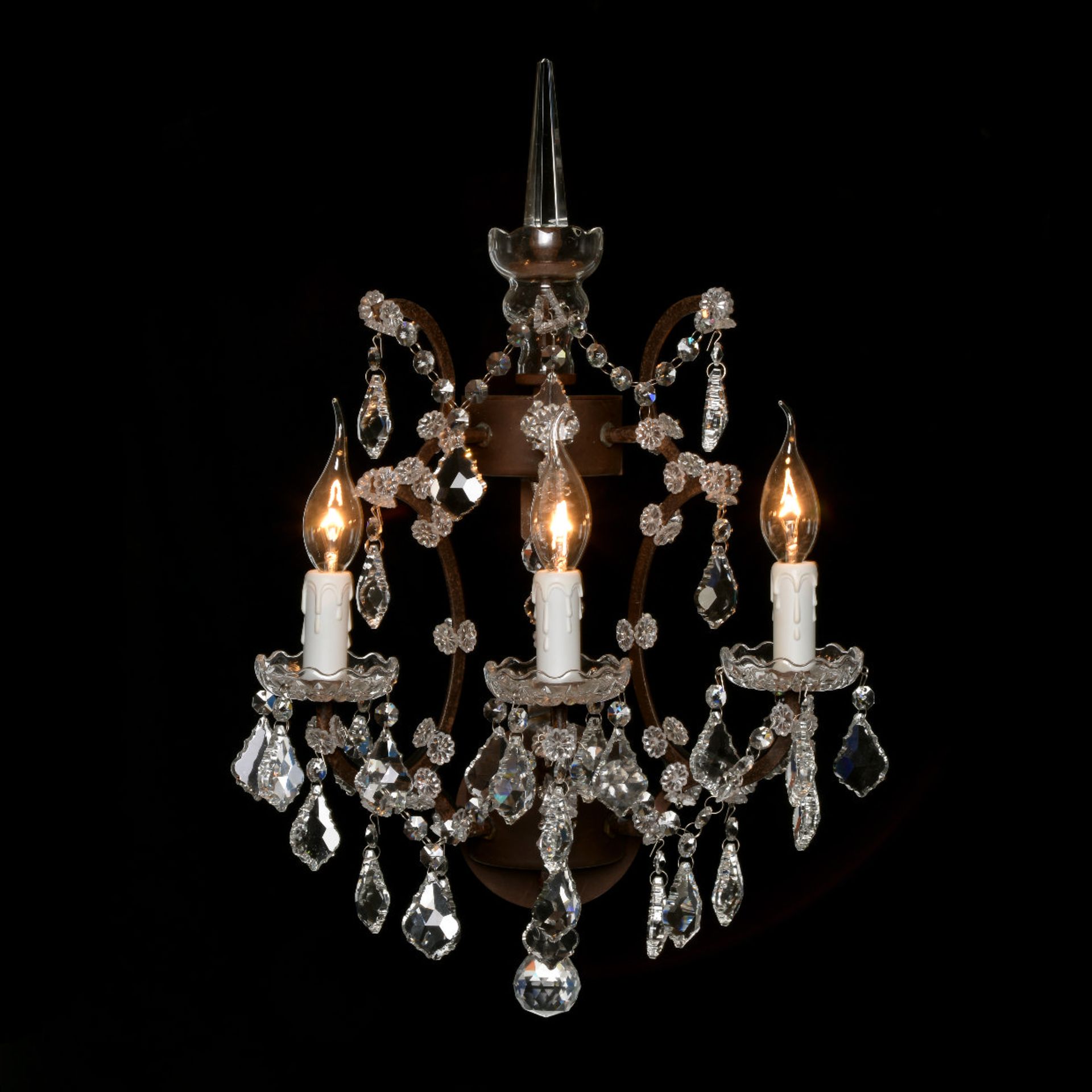 Crystal Sconce Antique Rust (UK) The Iconic Crystal Chandelier Is A True Testament To Halo And The