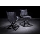 Michael Yeung Imperial Dining Chair Matrix Shadow & Shiny Steel 48.5 x 60 x 81 cm RRP £1625