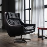 Detroit Armchair Ride Black Leather The Detroit Chair Takes Its Cue From Glamorous Swivel Chairs