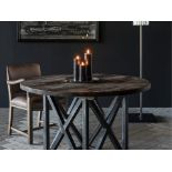 Axel MK2 Round Dining Table 120cm Natural The Axel 120cm Round Dining Table Crosses Old World And