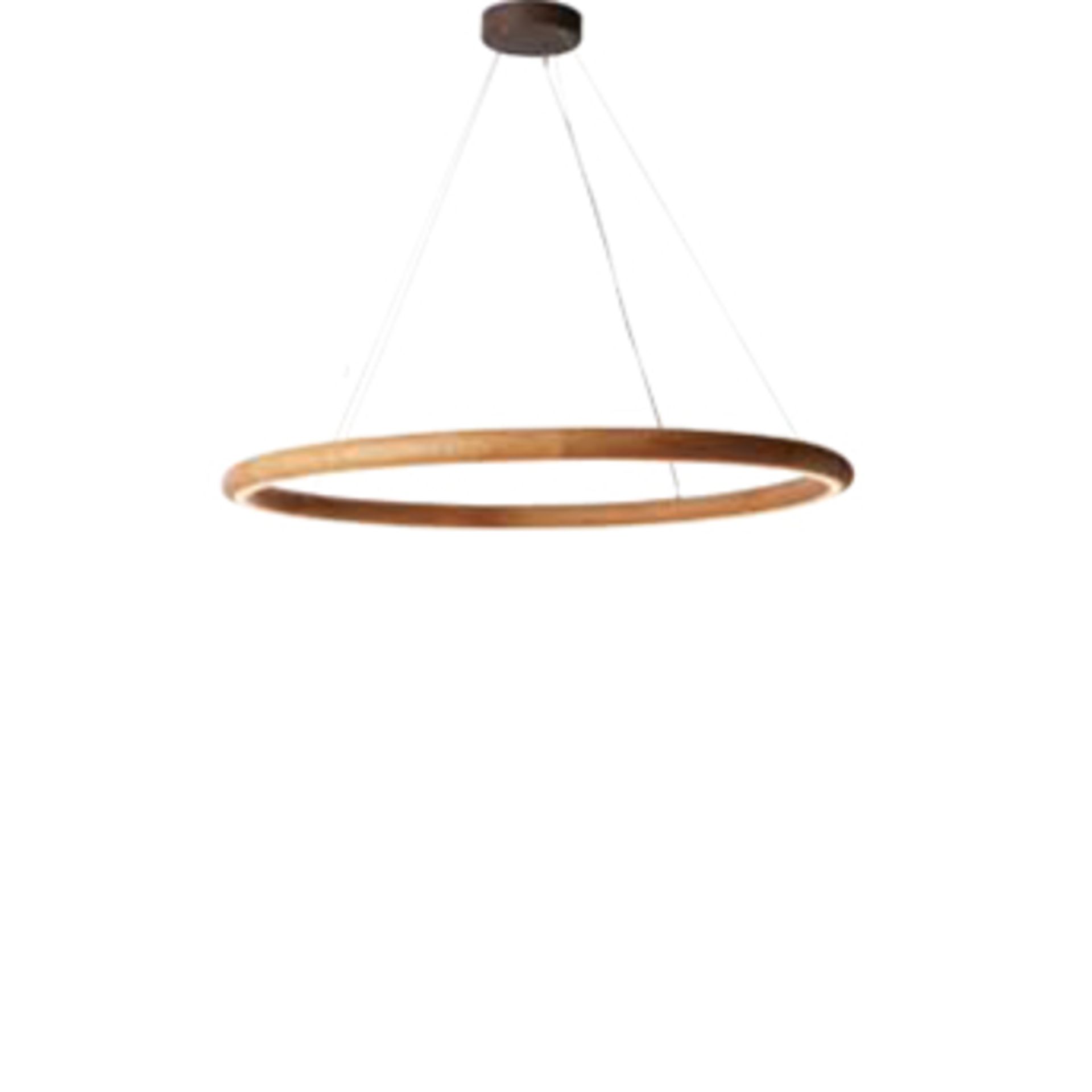 Bleu Nature L266 Eyota LED Pendant 115cm Brown Natural Oak D115 H5cm RRP £1920 - Image 2 of 2