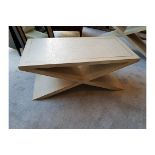Coffee Table - Andrew Martin Vita Coffee Table An Elegant X Leg Neutral Coffee Table With An All