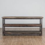 Axel MK2 Reclaimed Wood Media Console Storage Unit Genuine Reclaimed Vintage Boat Wood The Axel