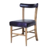 Refectory Dining Chair Library Brown And Weathered Oak 51 X 57 X 87cm RRP £610