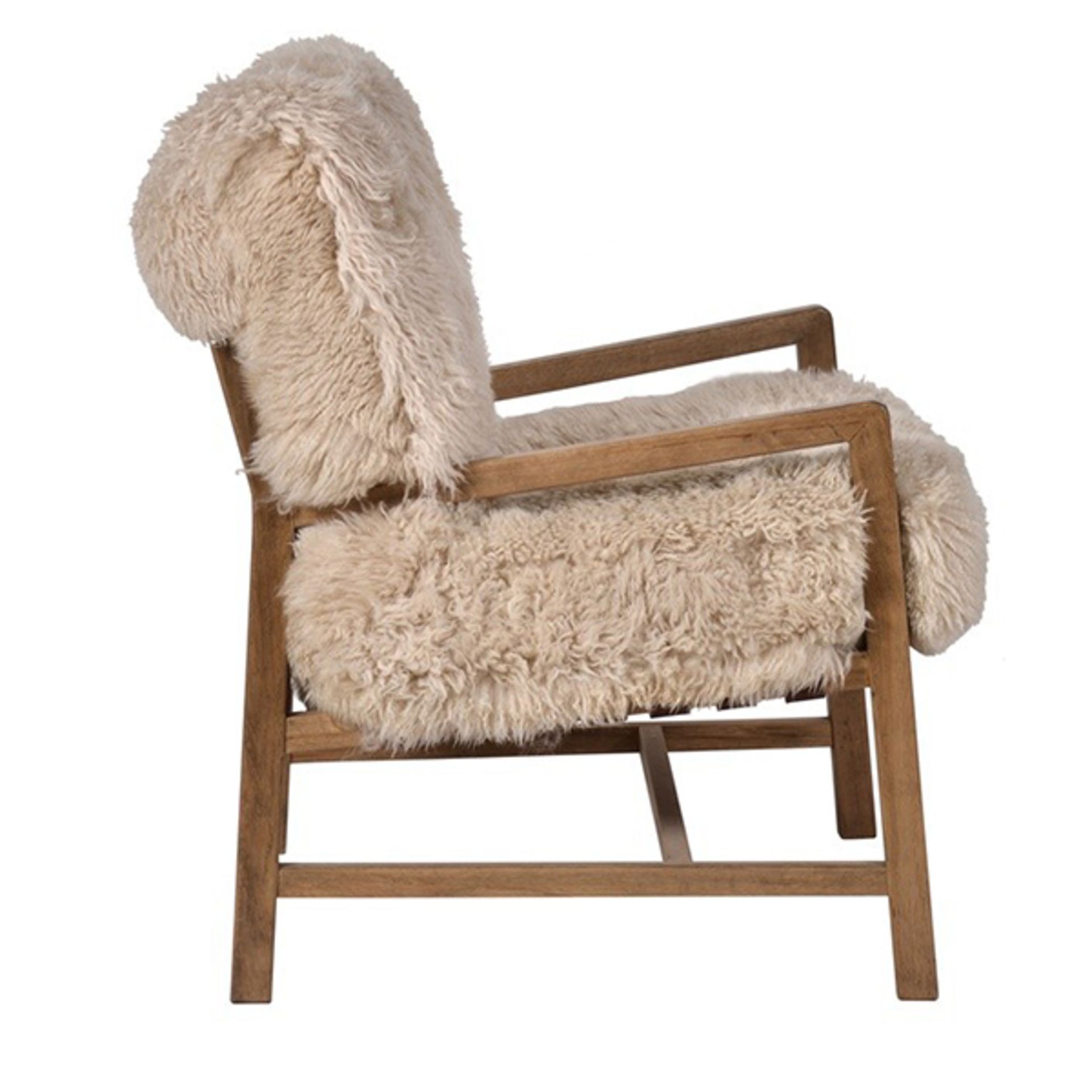 Wild Yeti Sheepskin Easy Chair Step Out Of Your Comfort Zone And Into The Wild Chair. Sheepskin From - Image 2 of 2