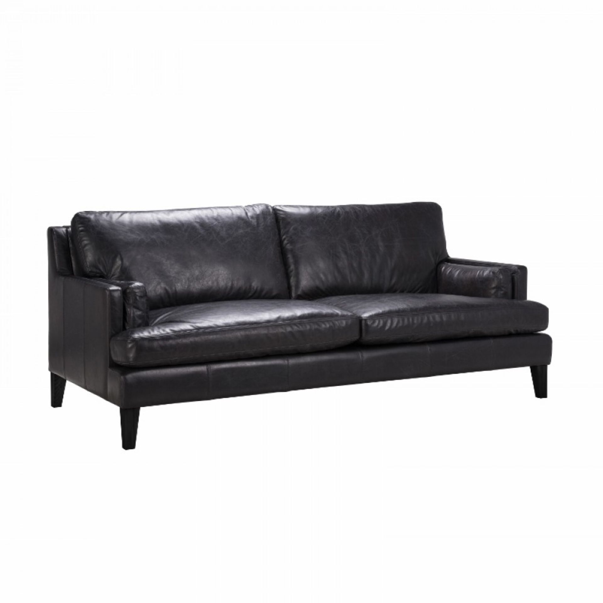 Canson Sofa 3 Seater Ride Black Leather The Canson Is A Contemporary, Streamlined Sofa Featuring