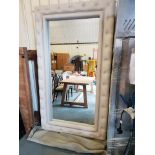 Tufted Mirror A Huge Statement Floor Standing Tufted Mirror In Wild Linen Ash 120 x 210cm