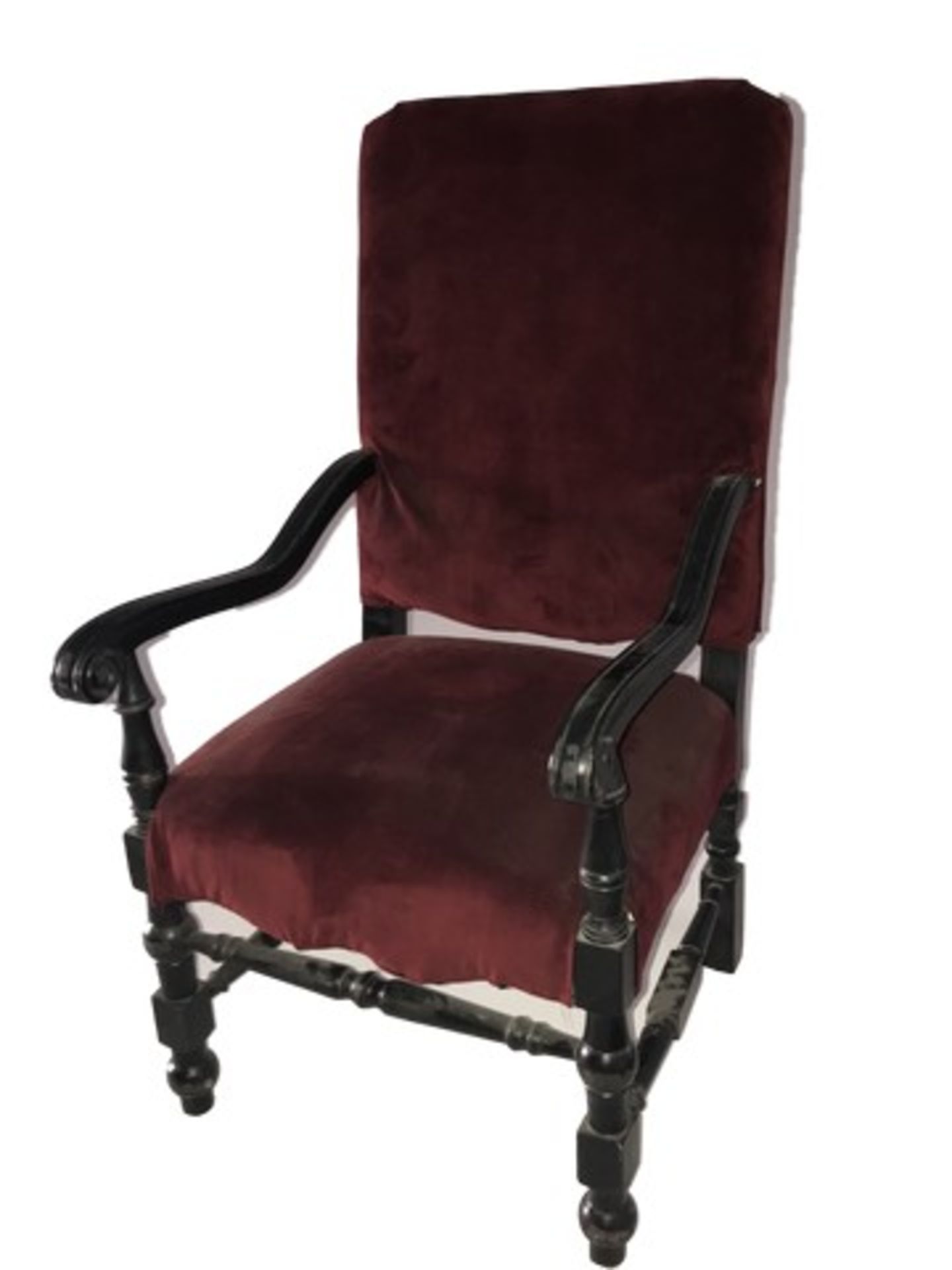Burgundy Dining Chair - Image 2 of 2