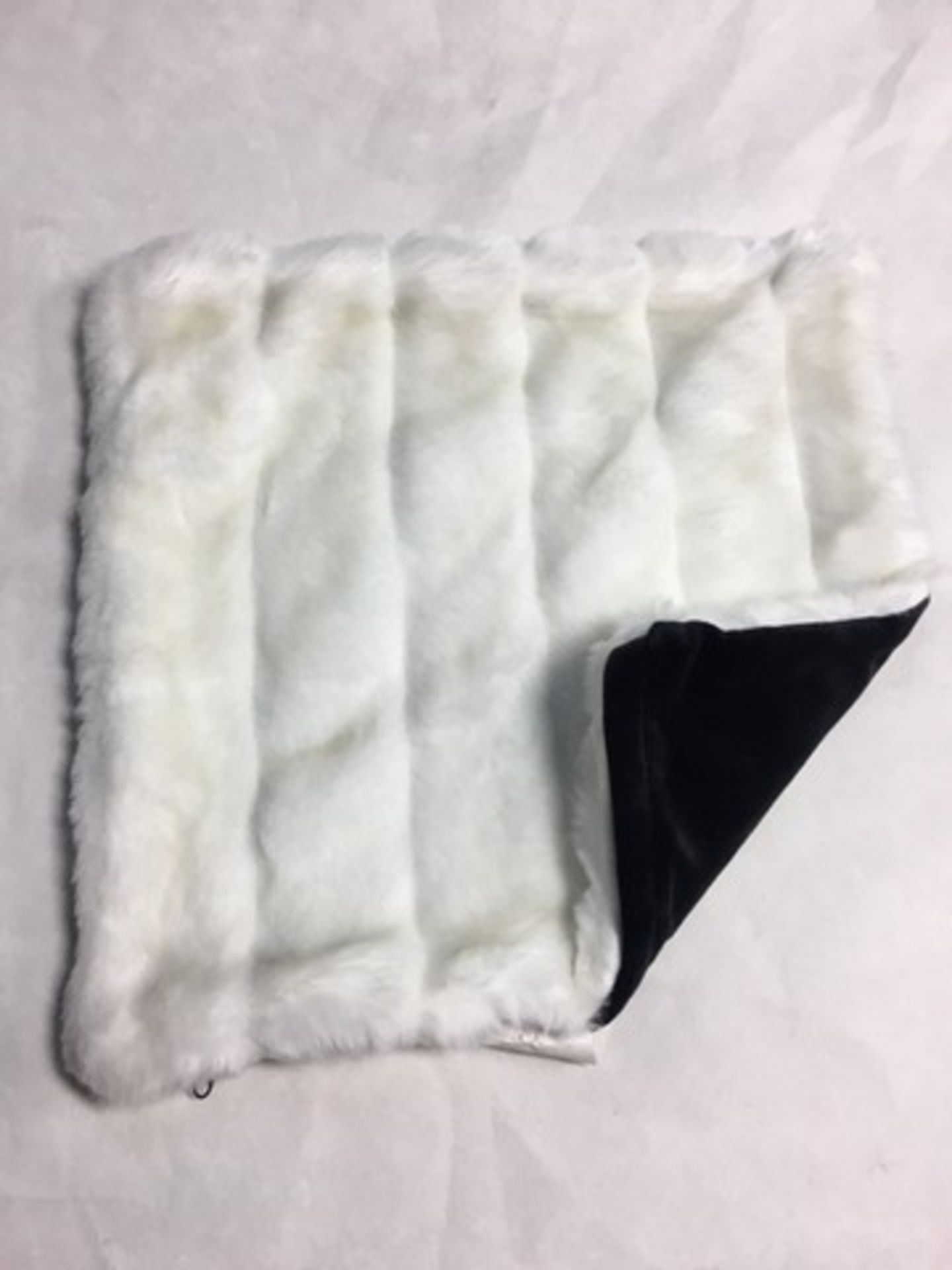 White Faux Fur Line Pillow Case