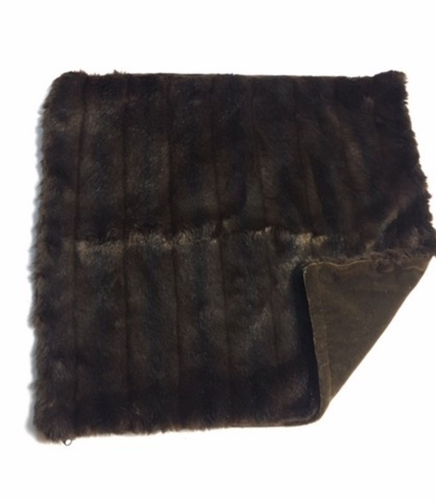 Brown Faux Fur Pillow Case