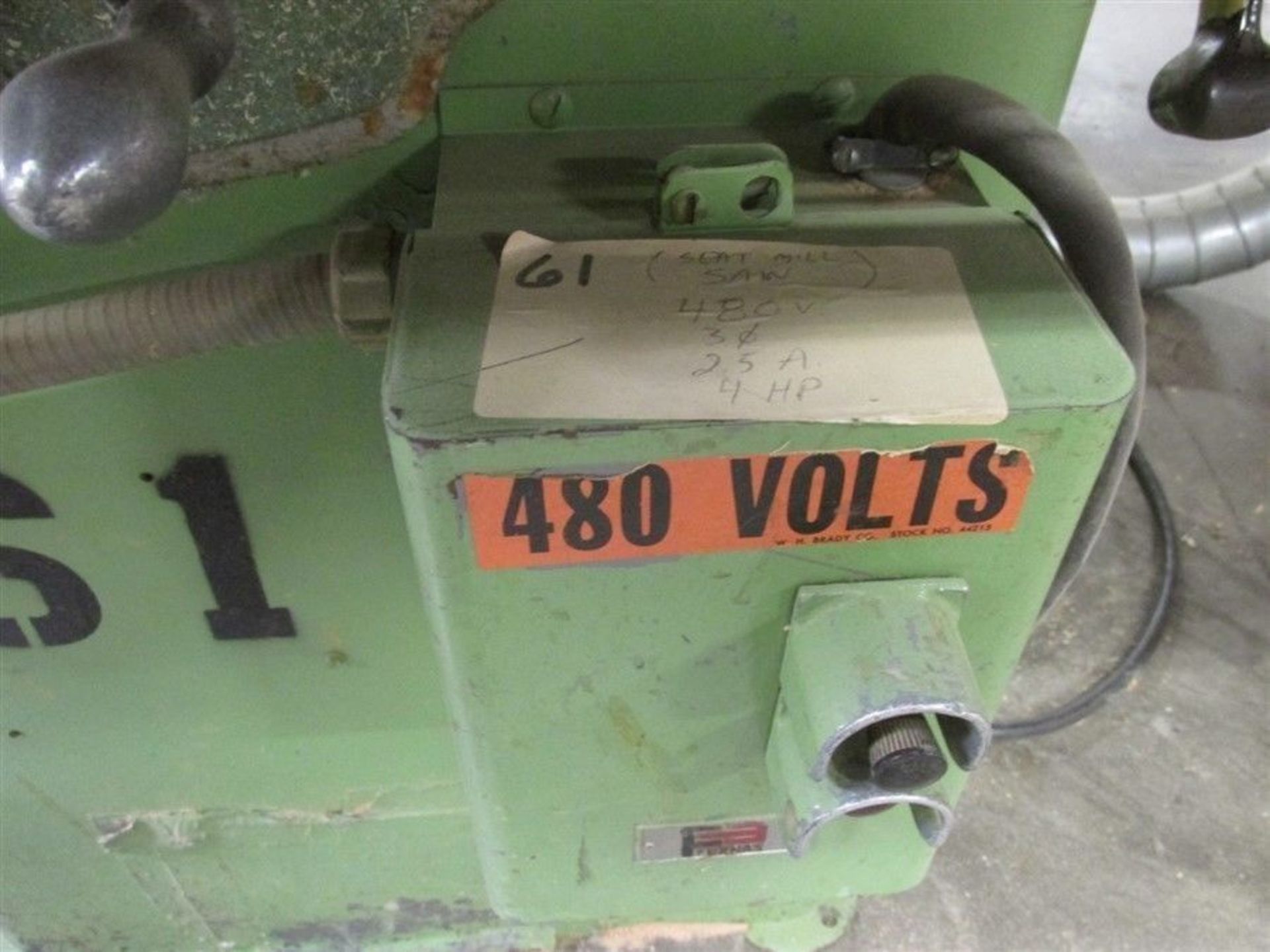 10" DAVIS & WELLS 4 HP TABLE SAW w/ BIESEMEYER BLADE GUARD VOLTAGE: 480 PHASE: 3 AMPS: 7.5 HP: 4 - Image 5 of 6