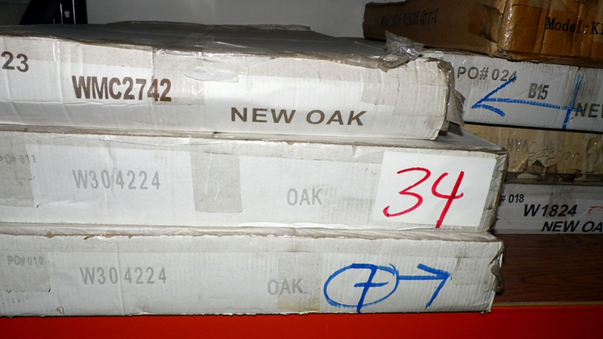 ASSORTED OAK WMC2742, W1824, W304224