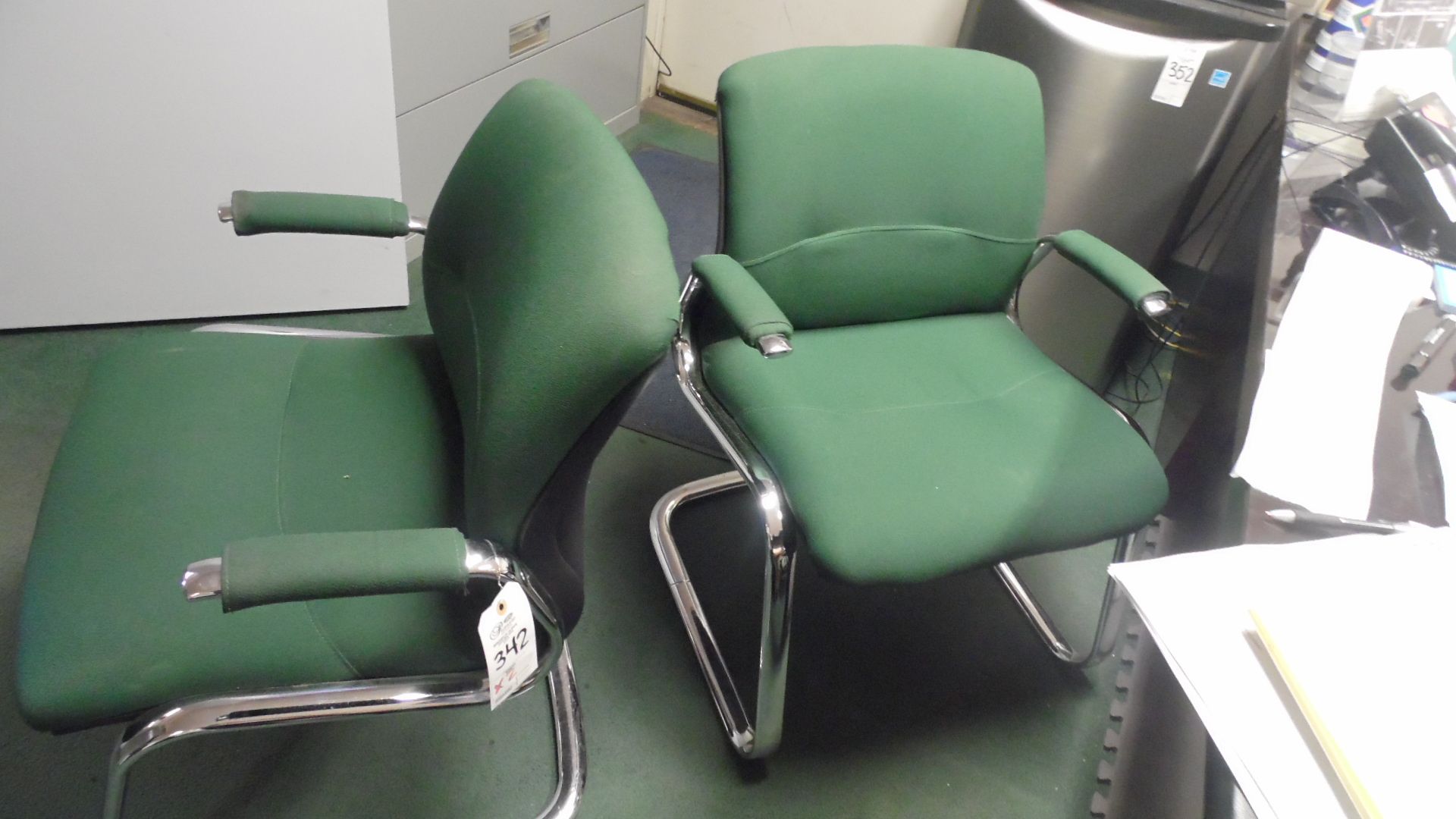 GREEN RECEPTION CHAIRS