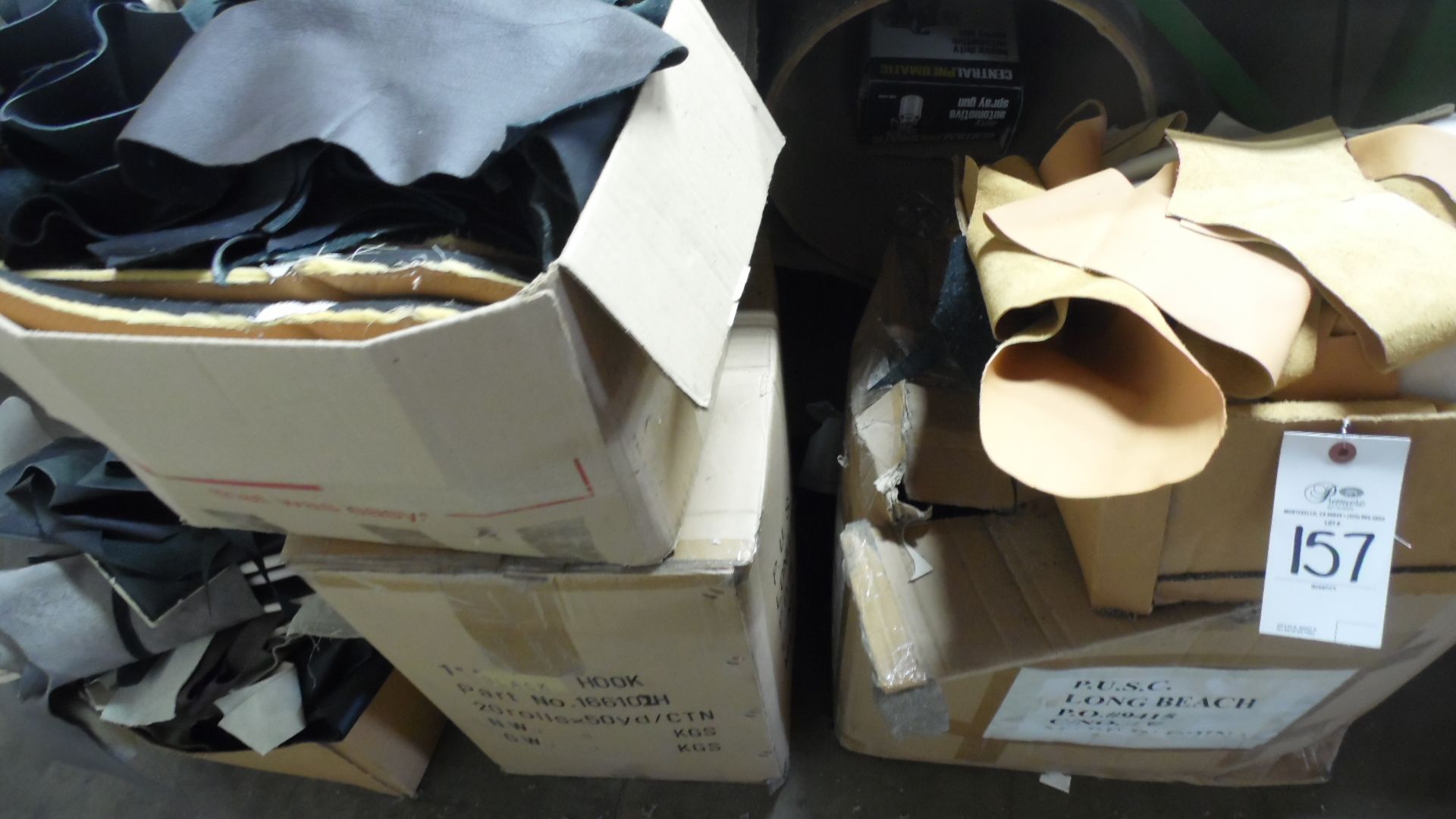 BOXES OF LEATHER PIECES