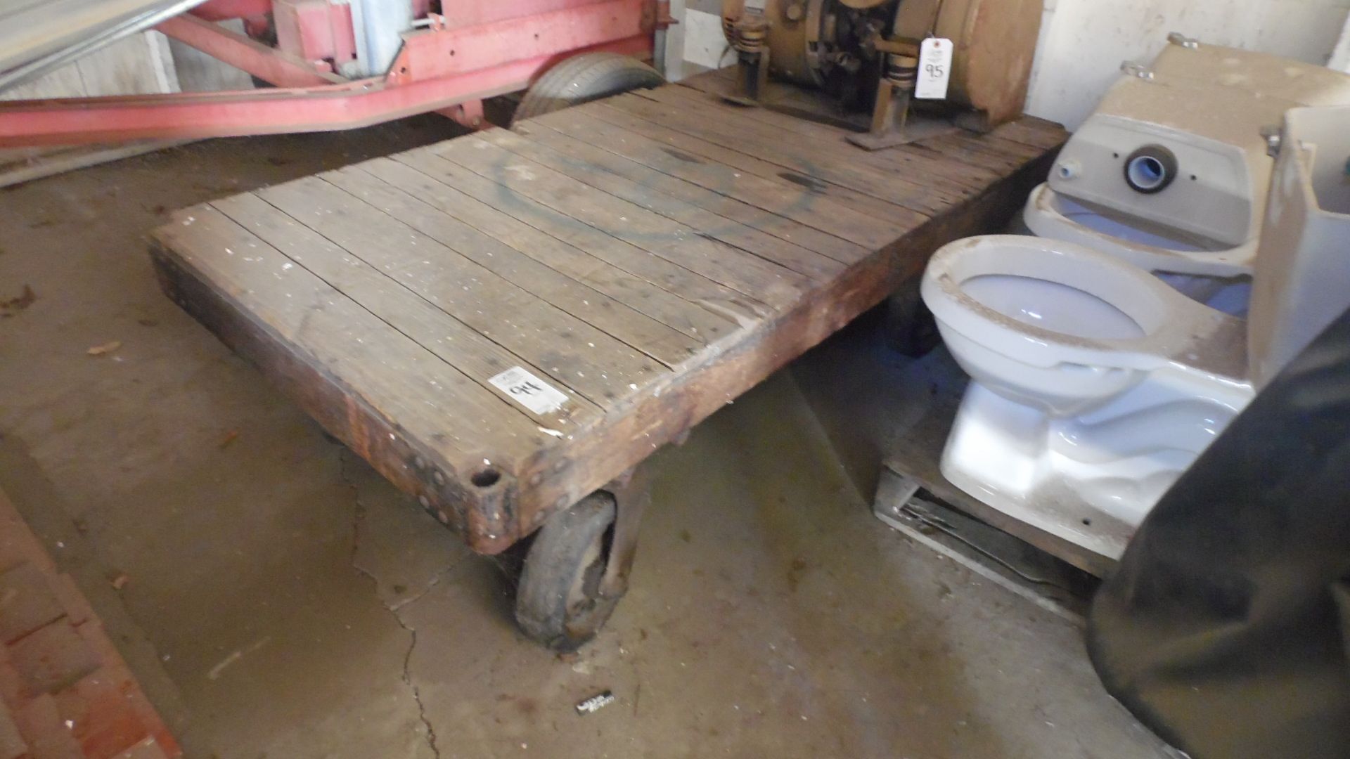 WOOD ROLLING CART