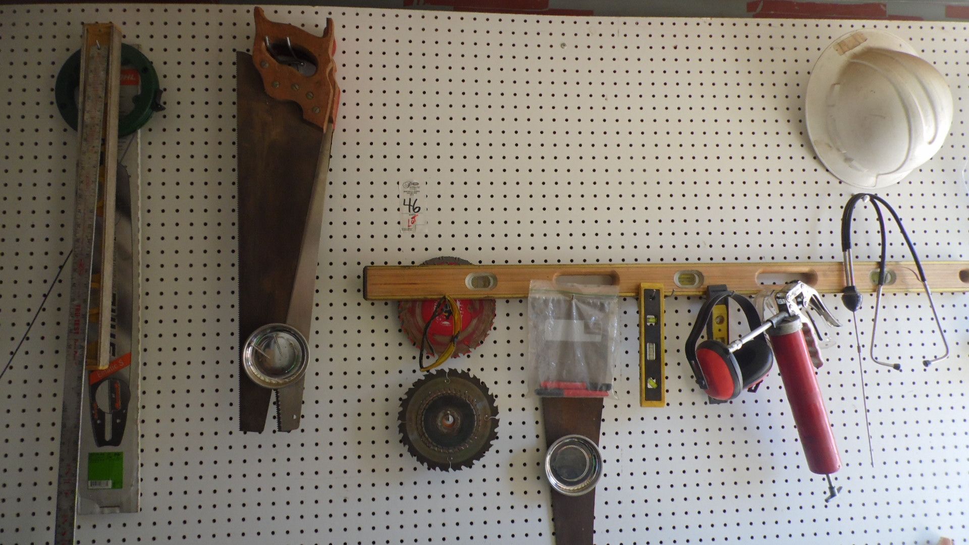 TOOLS ON PEG BOARD