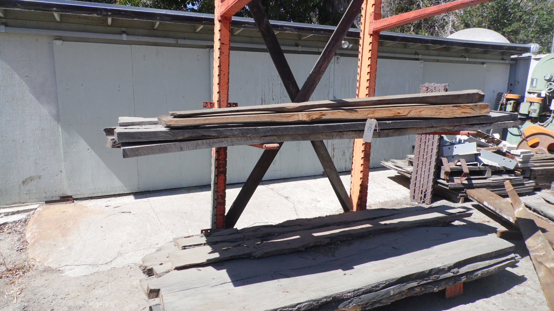 CANTILEVERED RACK w/ RUSTIC TABLE TOPS