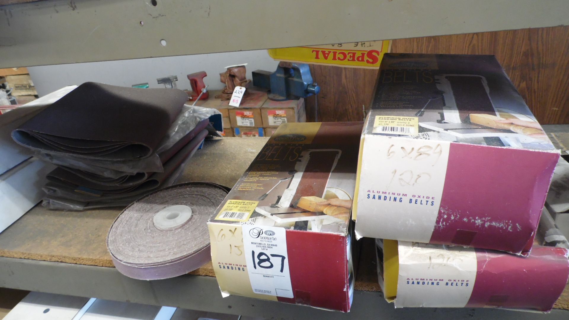 ASSORTED SANDING BELTS / DISCS