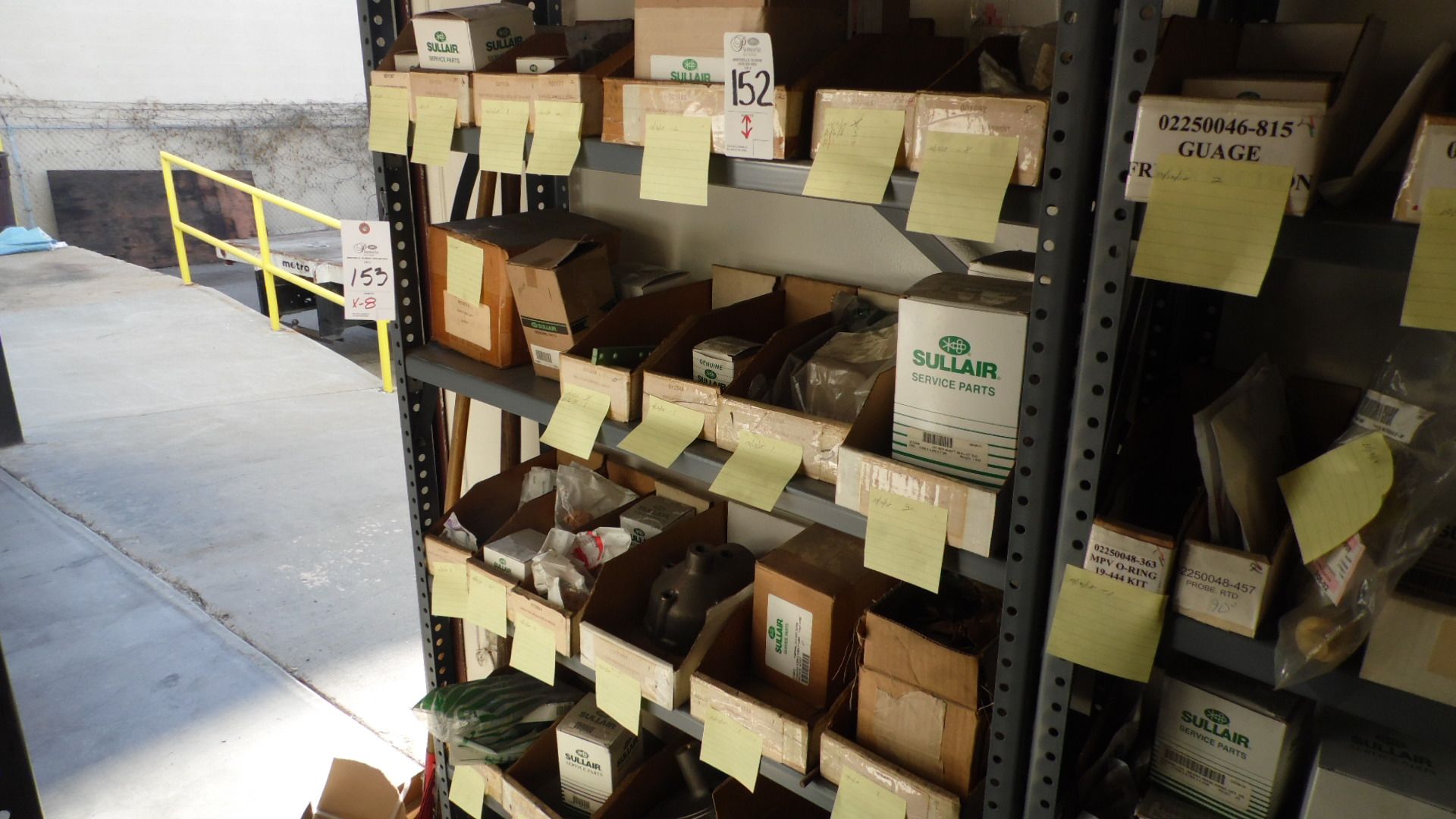 SECTIONS OF STOCKROOM SHELVING