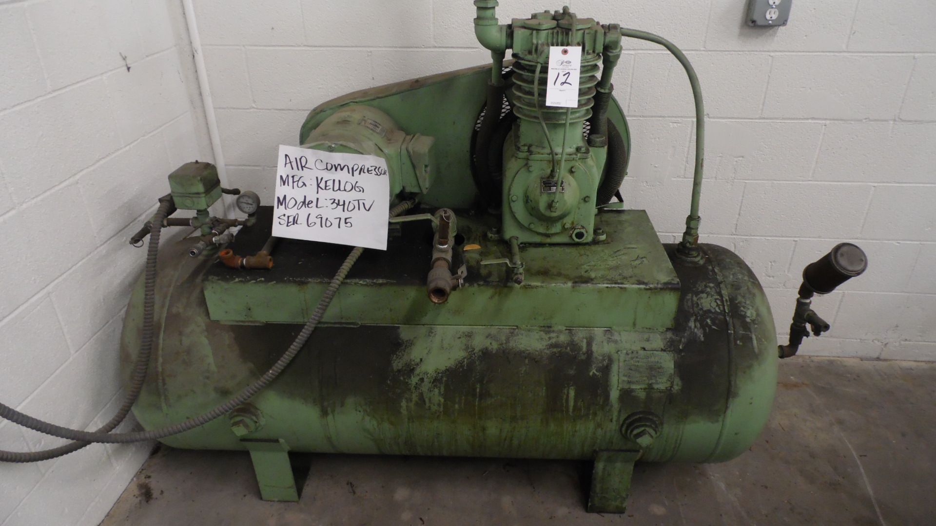 KELLOG AIR COMPRESSOR MODEL 340 TV