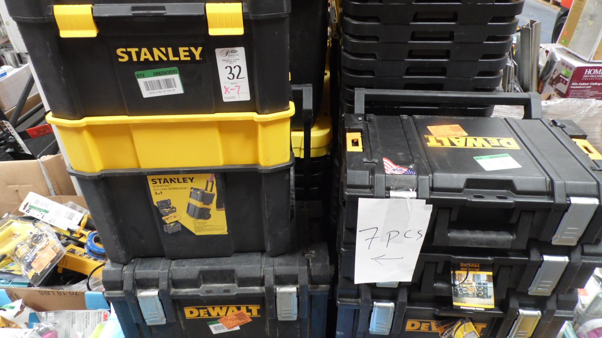 ASSORTED DEWALT & STANLEY TOOL BOXES