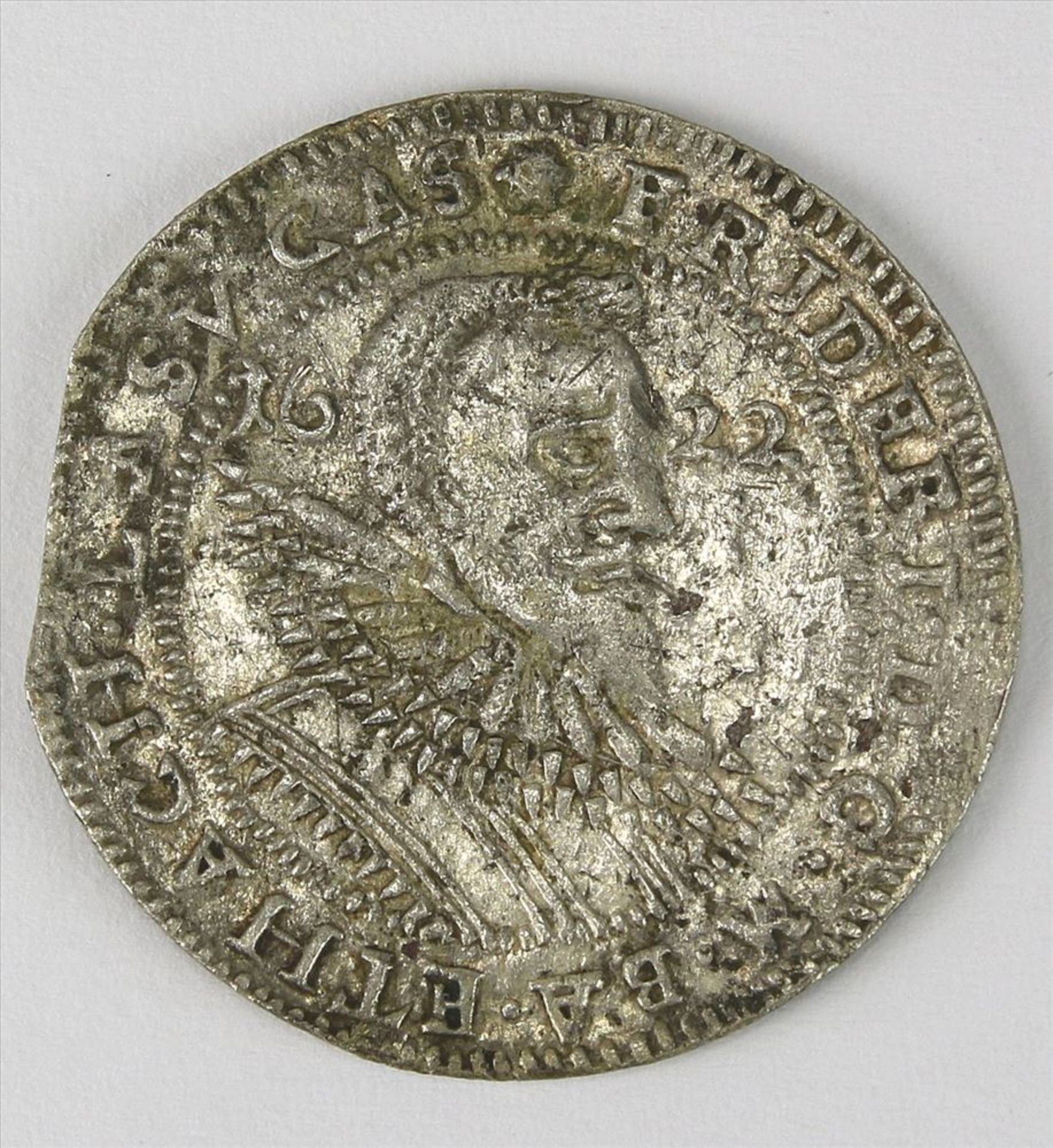 24 Kreuzer Stück Friedrich V, Baden 1622. Durchmesser ca. 29 - 29,6 mm, Gewicht ca. 4,1 Gramm. Für