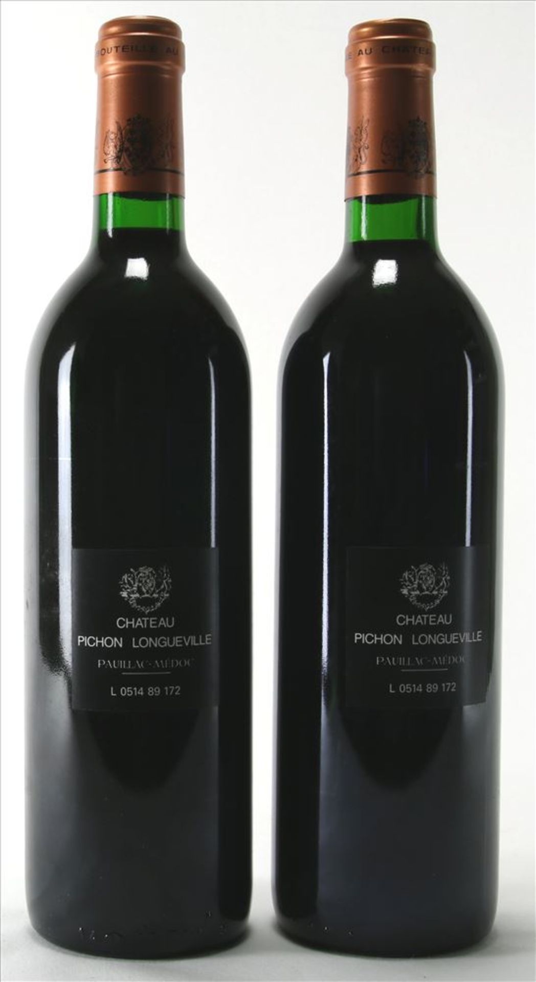 Zwei Flaschen Bordeaux 1989 Chateau Pichon Longueville Baron de Pauillac, Medoc 0,75 Liter. - Image 2 of 2