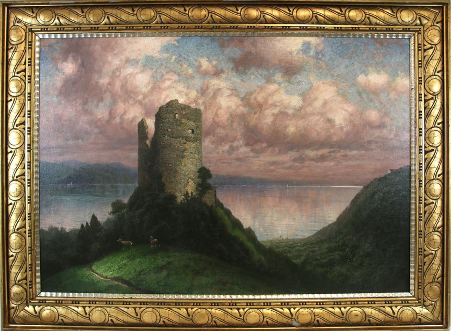 Plock, Ludwig Wilhelm 1871 Karlsruhe - 1940 Karlsruhe. Blick auf die Ruine Bodmann am Überlinger See - Bild 2 aus 4