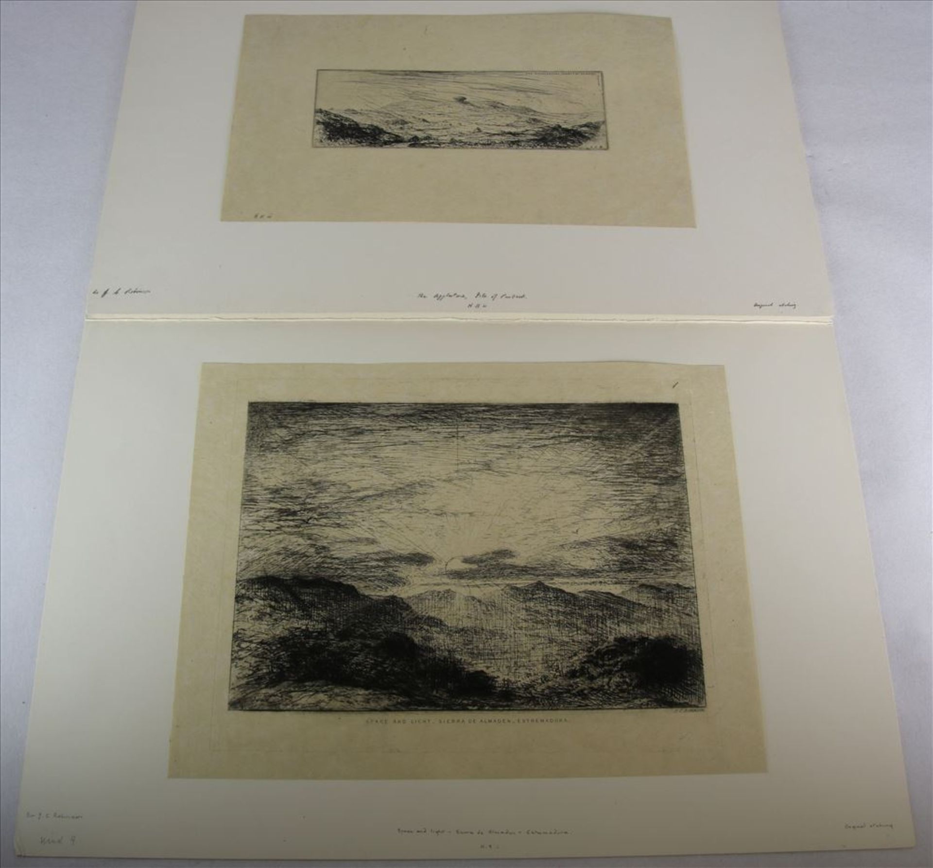 Robinson, John Charles 1824 - 1913. Zwei Landschaftsdarstellungen, Estremadura und The Hagglestone