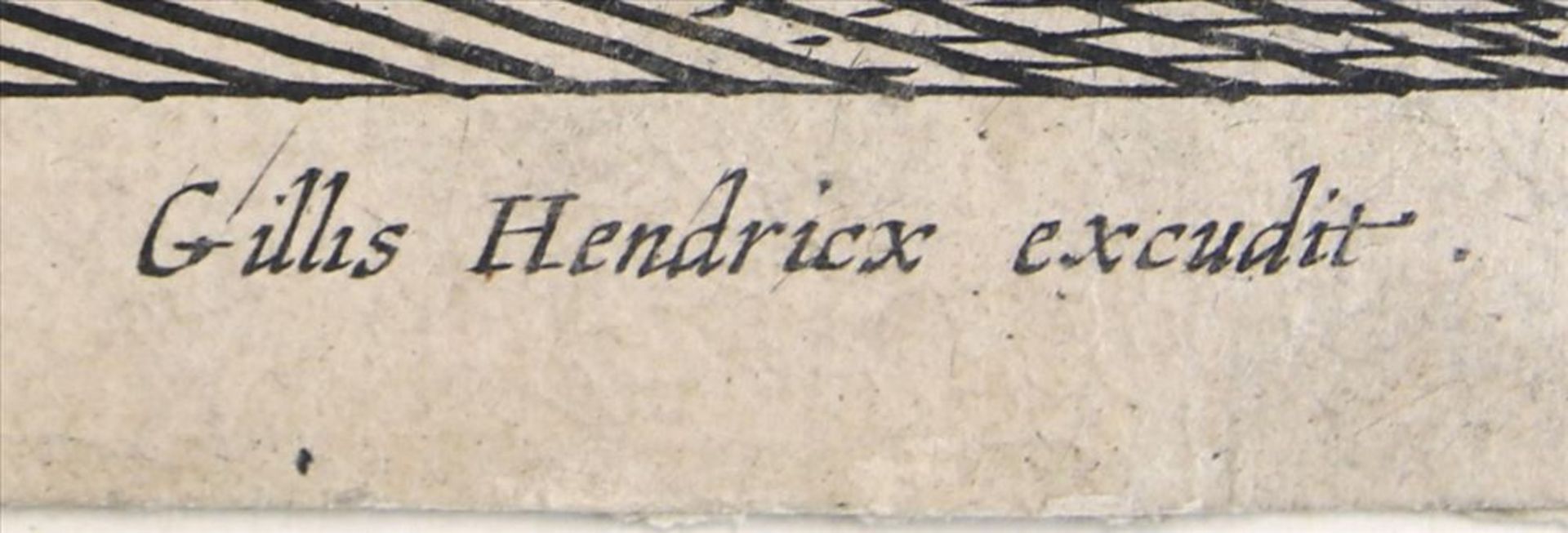 Hendricxs, Gillis 1577-1640 Pastorale Szene nach Peter Paul Rubens. Kupferstich unterhalb der - Bild 3 aus 5