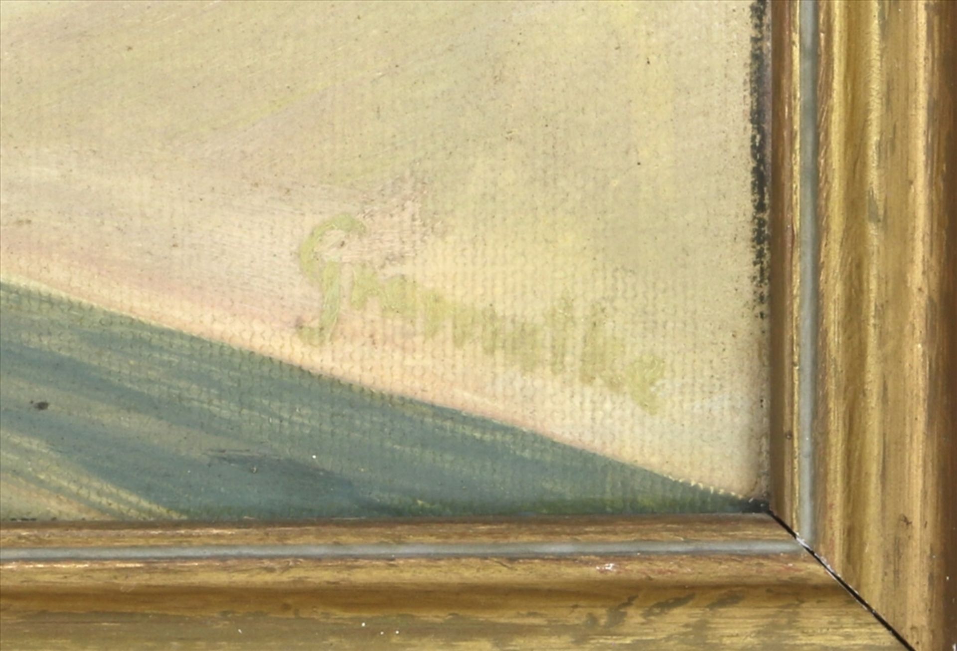 Gramatke Braunschweiger Maler. Stillleben mit Weihnachtskaktus auf Fensterbank. Öl auf Karton. Unten - Bild 3 aus 4