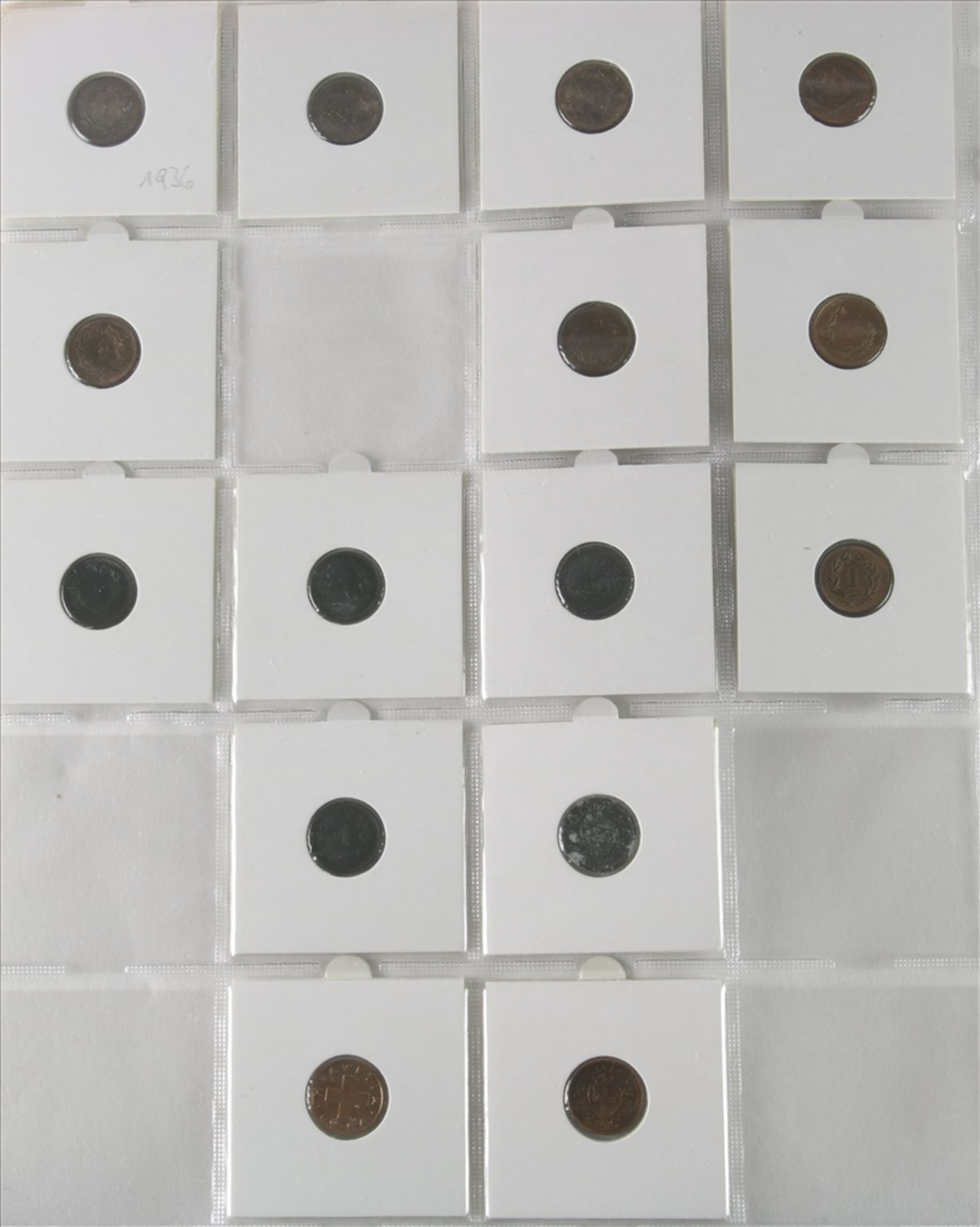 Konvolut Münzen 1-5-Rappen Stücke, Schweiz ab 1850. Unterschiedliche Jahrgänge und Zustände. U.a. - Bild 3 aus 5