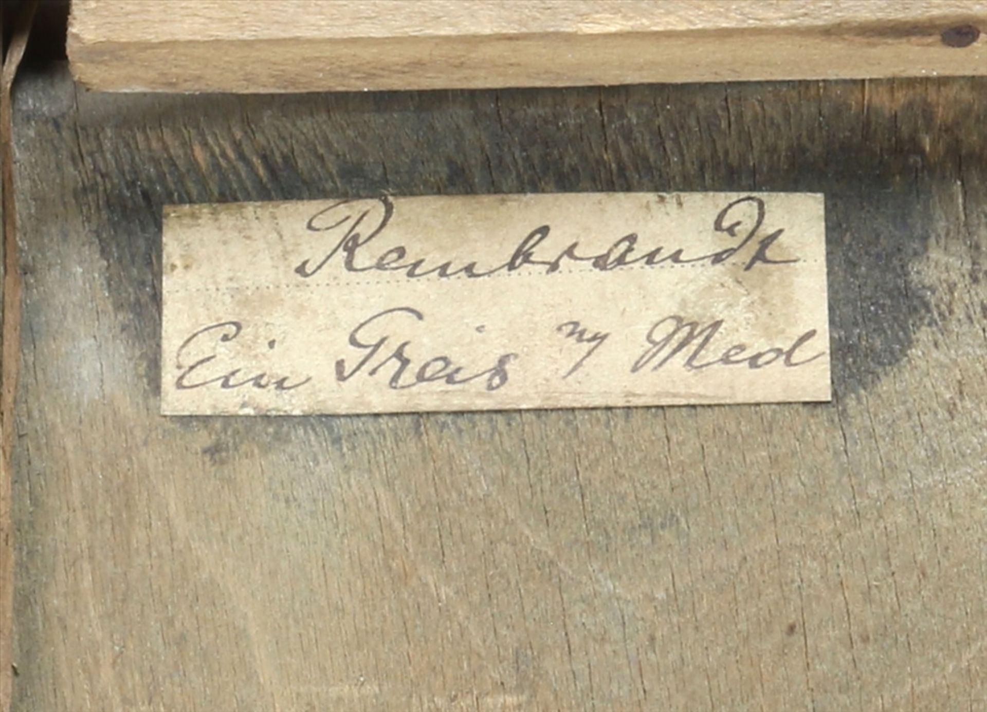 Rembrandt, Harmensz van Rijn Kopie nach, 20. Jh. Ein Greis. Öl auf Holz. Verso bezeichnet. Größe ca. - Bild 3 aus 4