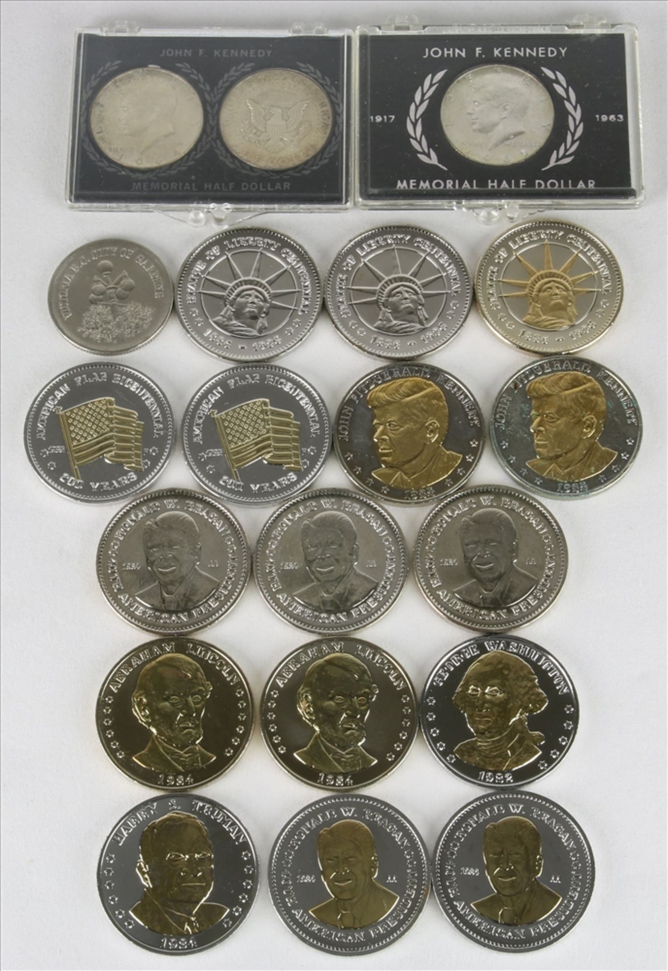 Konvolut Gedenkmünzen USA, teils Silber. Diverse Nominale, Jahre und Zustände. Für