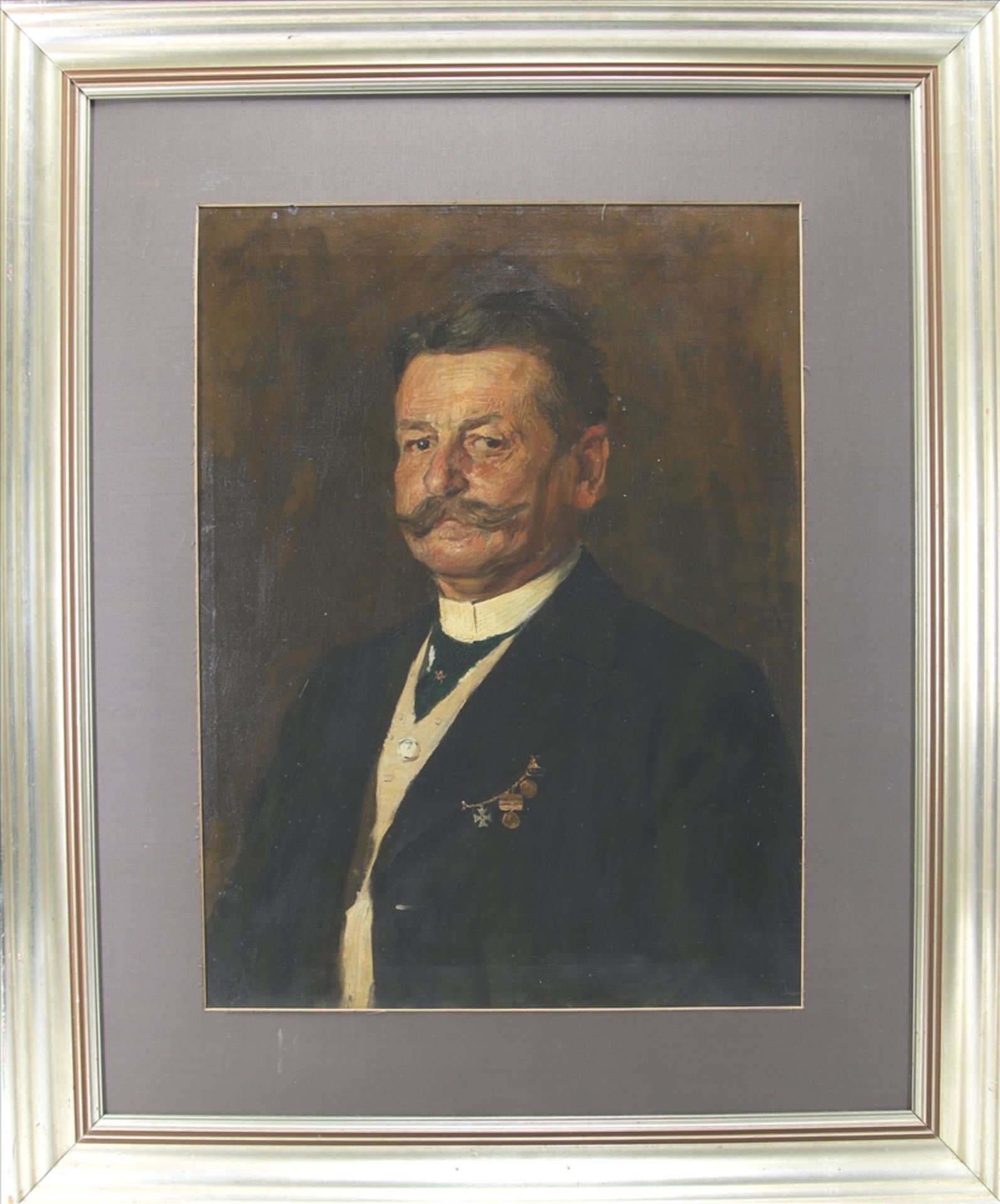 Klaber, Jonas Julius 1872 Ödenburg (Ungarn) - 1939. Portrait des Carl Vogt. Öl auf Leinwand. Unten - Bild 2 aus 5